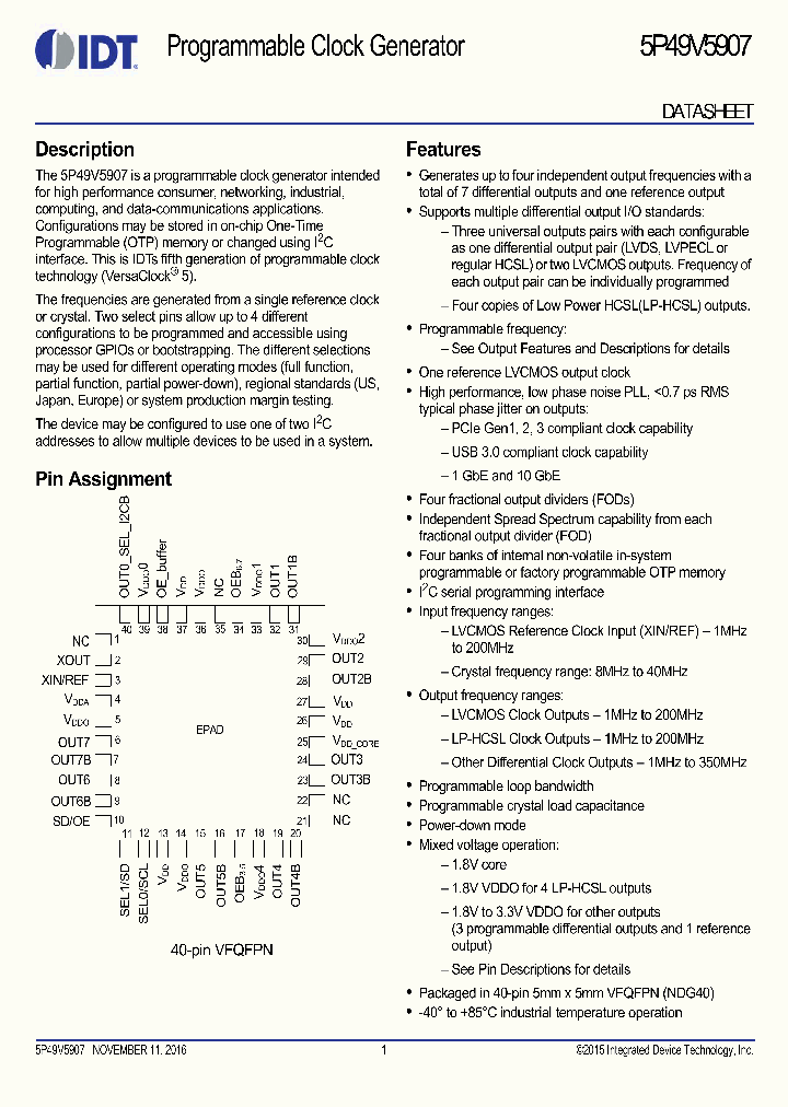5P49V5907_8938777.PDF Datasheet