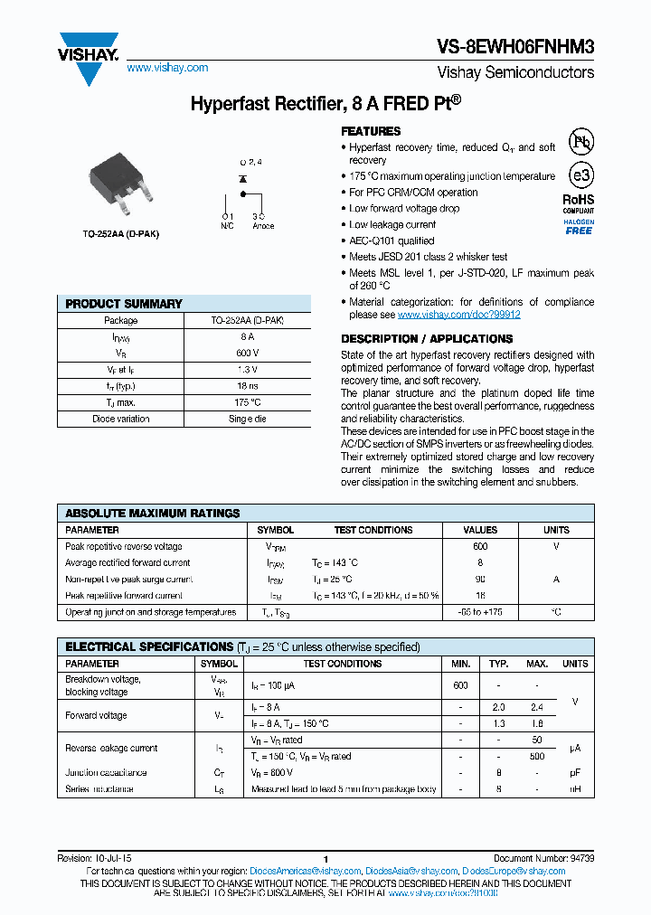 VS-8EWH06FNHM3_8939797.PDF Datasheet