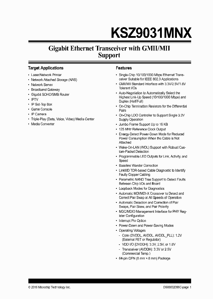 KSZ9031MNXCA_8944304.PDF Datasheet