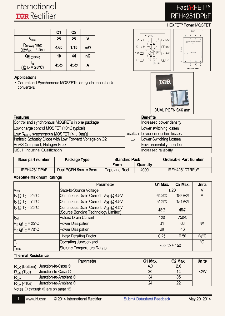 IRFH4251DPBF_8944320.PDF Datasheet