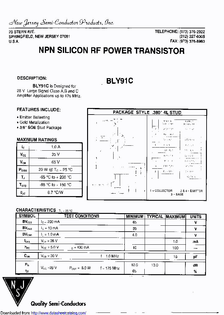 BLY91C_8950430.PDF Datasheet