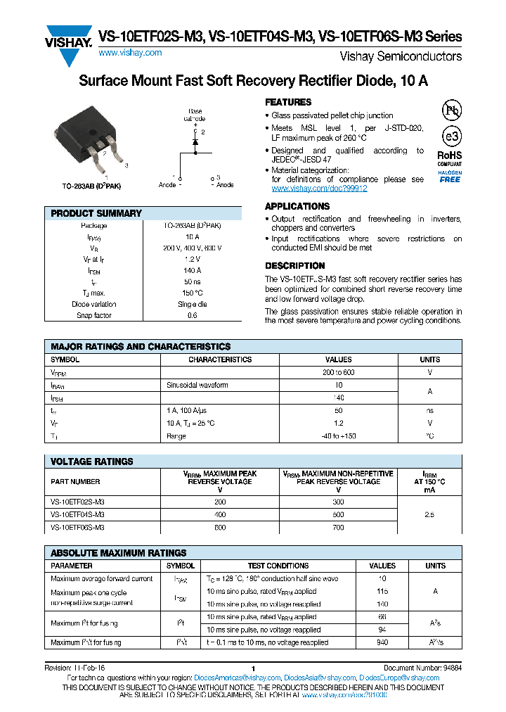 VS-10ETF02S-M3_8950614.PDF Datasheet