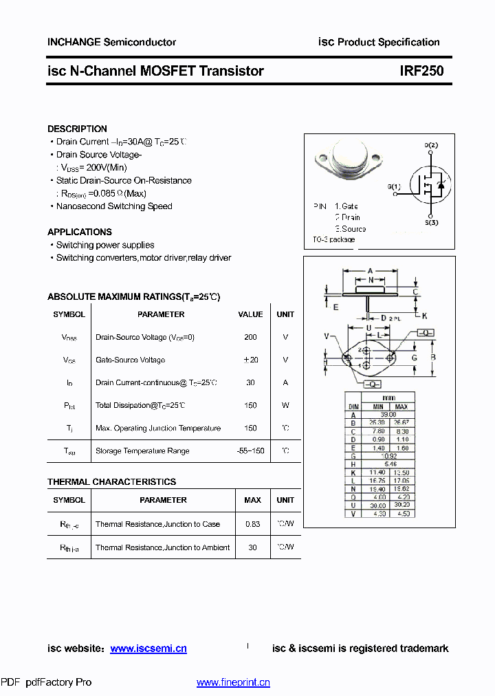 IRF250_8951425.PDF Datasheet