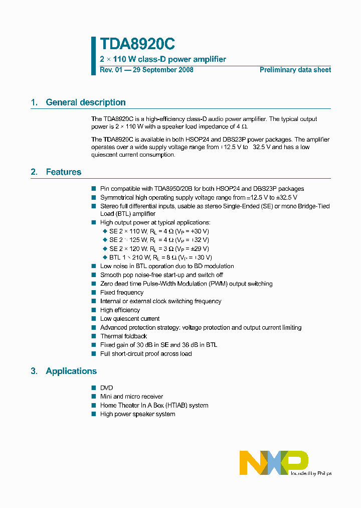 TDA8920C_8953175.PDF Datasheet