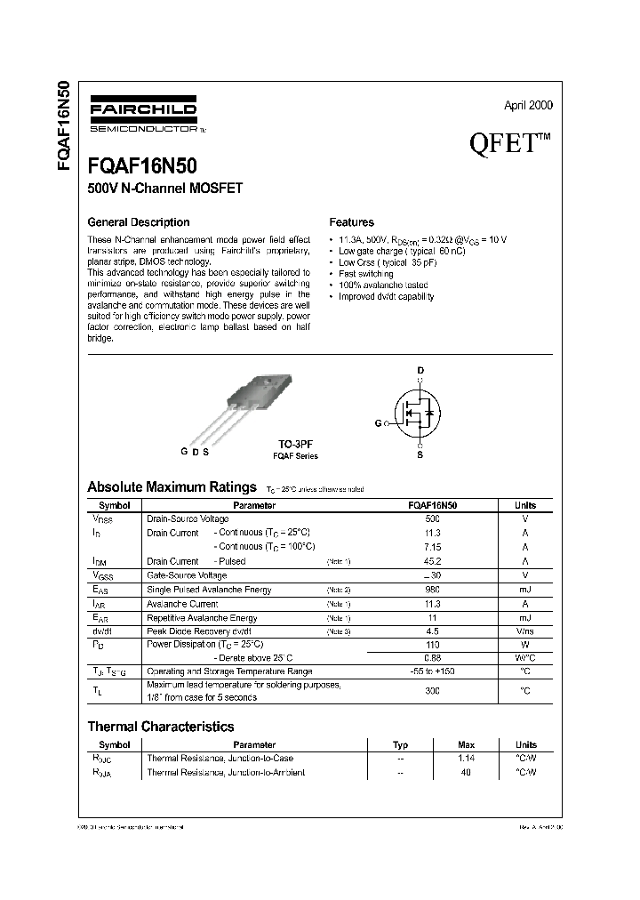 FQAF16N50_8954896.PDF Datasheet