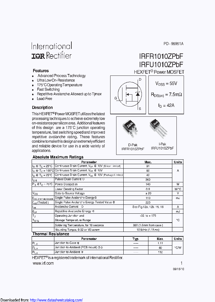 IRFU1010ZPBF_8958147.PDF Datasheet