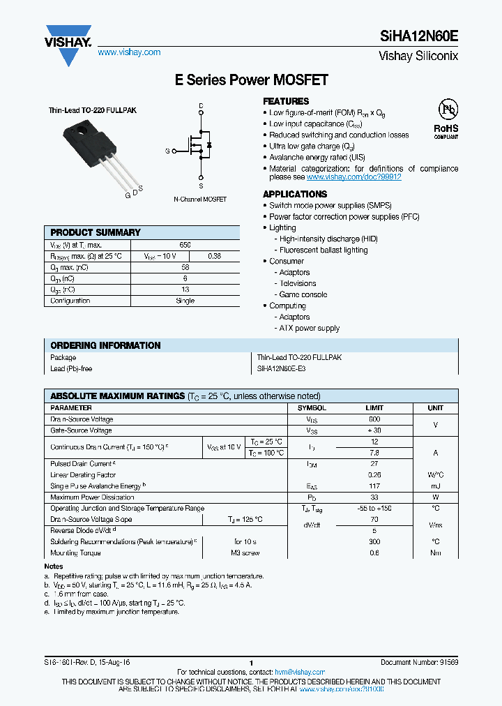 SIHA12N60E_8960009.PDF Datasheet