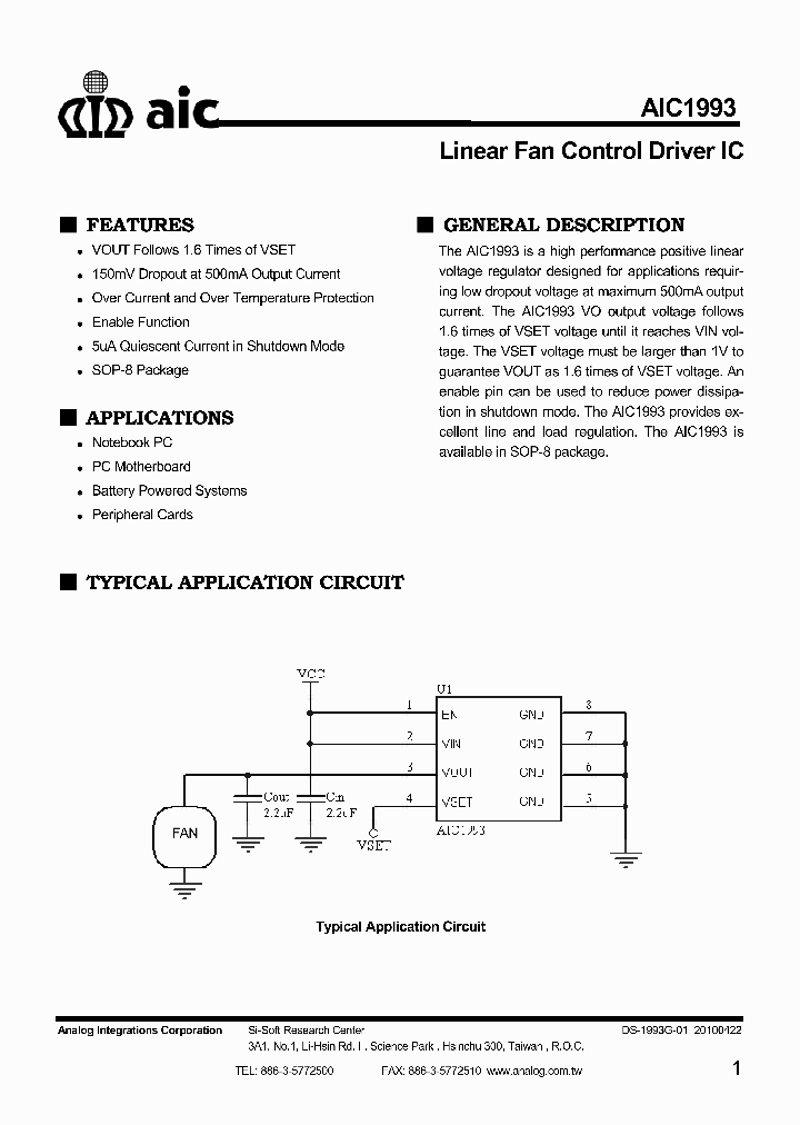 AIC1993-15_8961471.PDF Datasheet