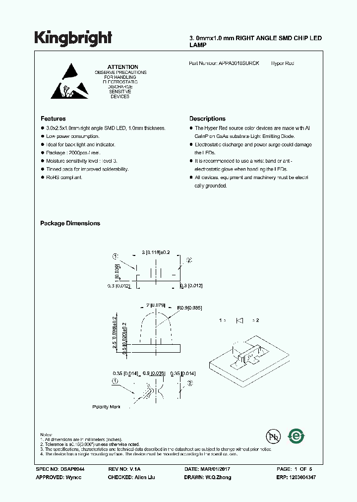 APPA3010SURCK_8965120.PDF Datasheet