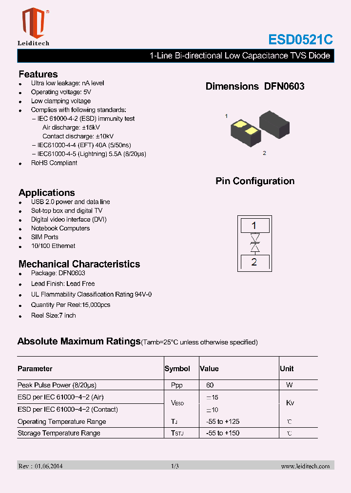 ESD0521C_8966247.PDF Datasheet