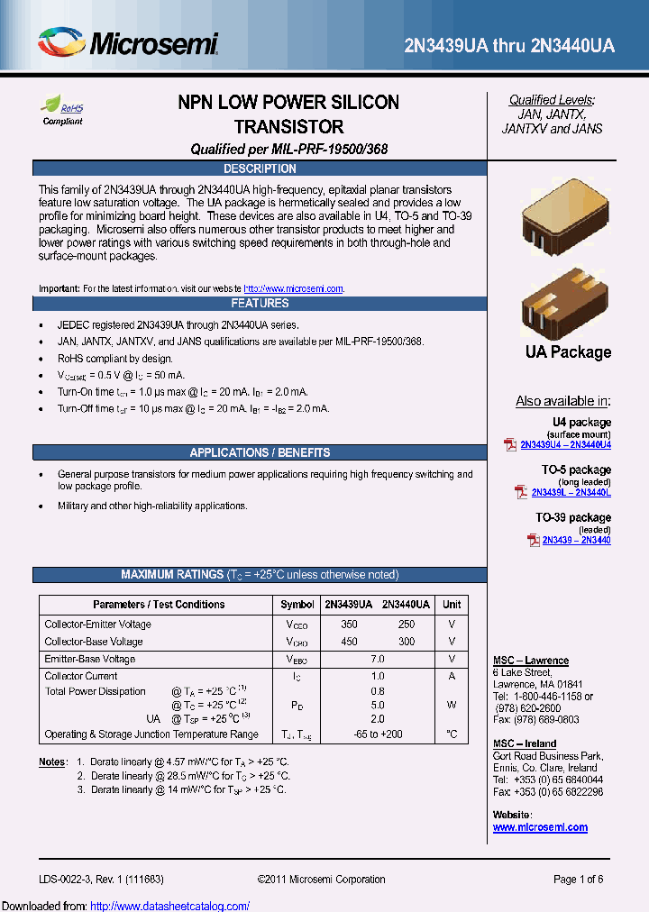 2N3439UAE3_8966577.PDF Datasheet