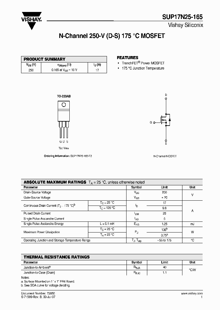 SUP17N25-165_8966685.PDF Datasheet