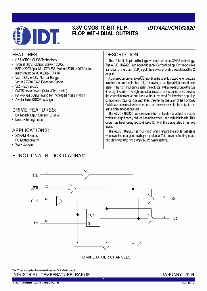 IDT74ALVCH162820_8968980.PDF Datasheet