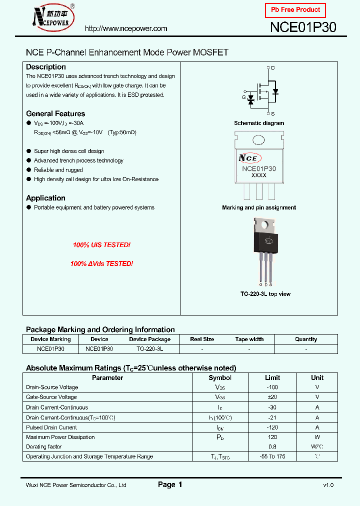 NCE01P30_8969054.PDF Datasheet