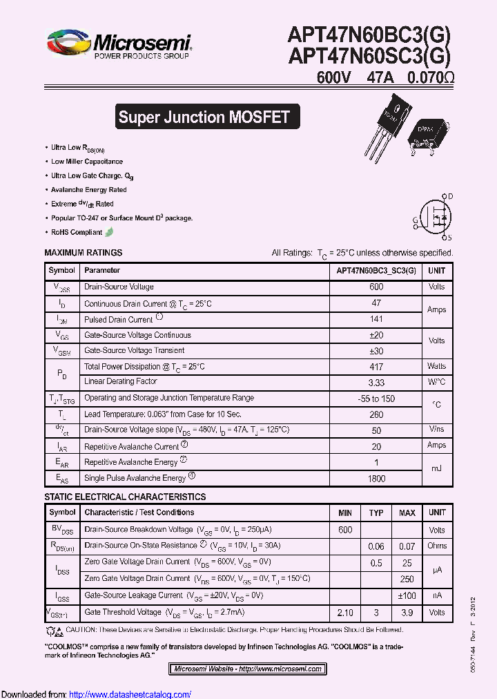 APT47N60SC3G_8971077.PDF Datasheet