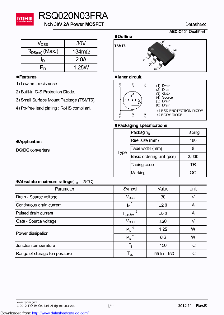 RSQ020N03FRA_8971319.PDF Datasheet