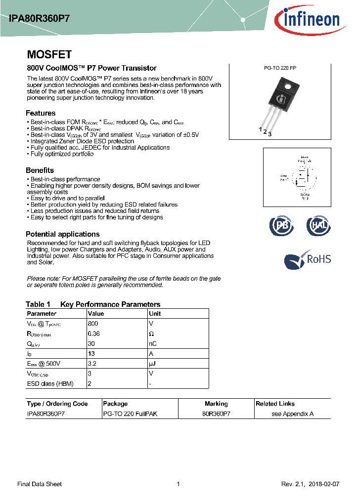 IPA80R360P7_8973106.PDF Datasheet