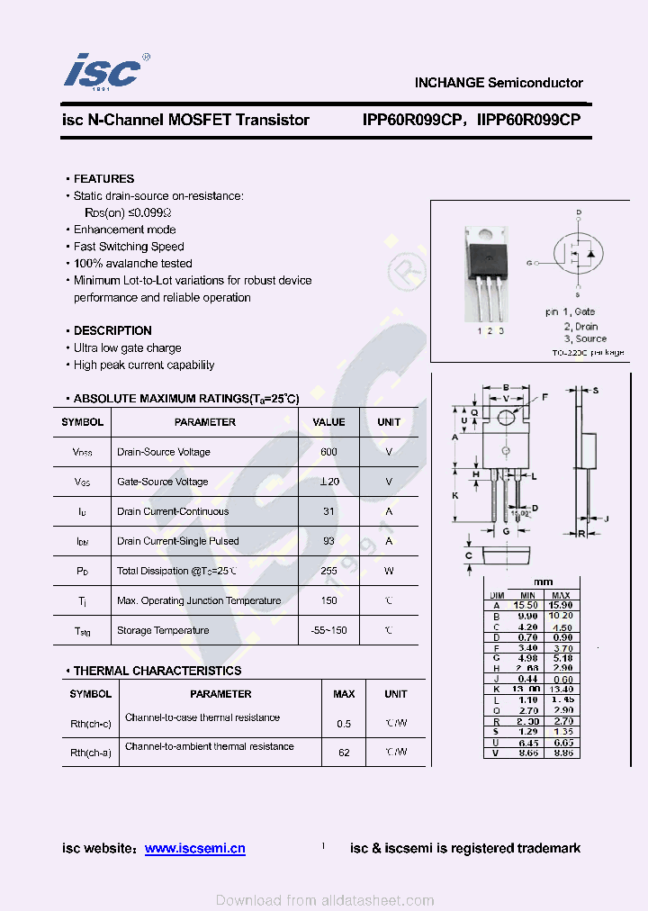 IPP60R099CP_8976522.PDF Datasheet