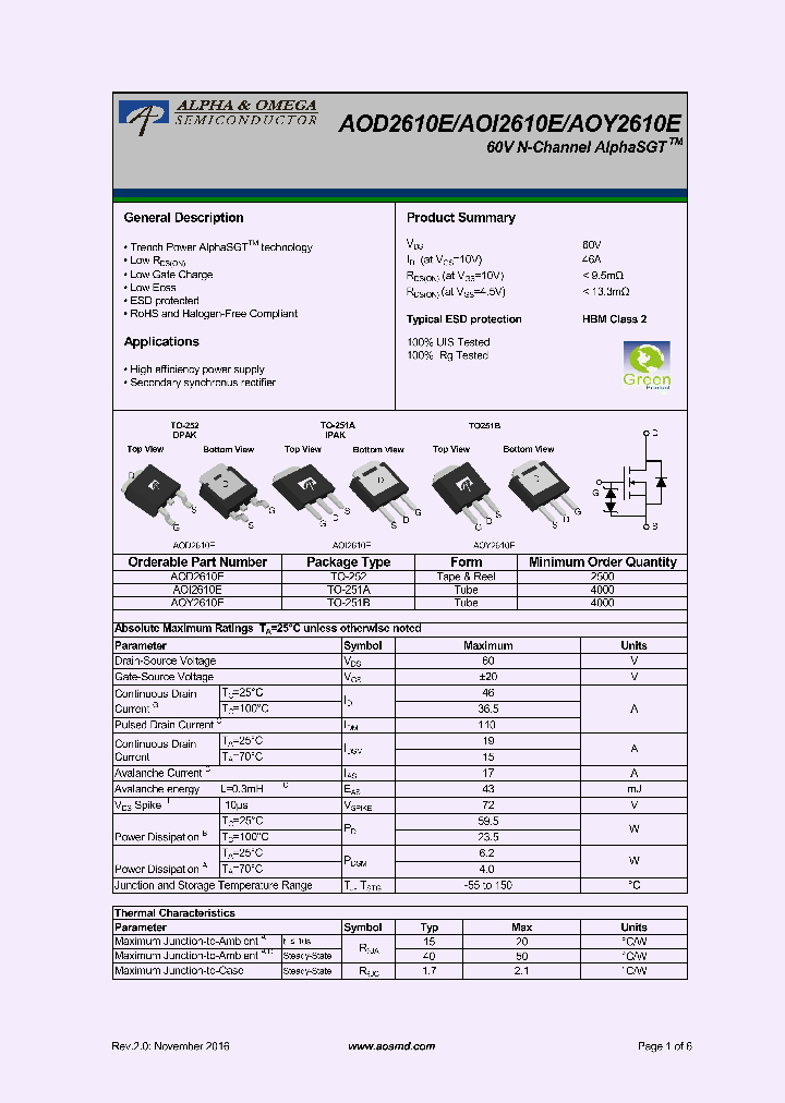 AOI2610E_8978957.PDF Datasheet