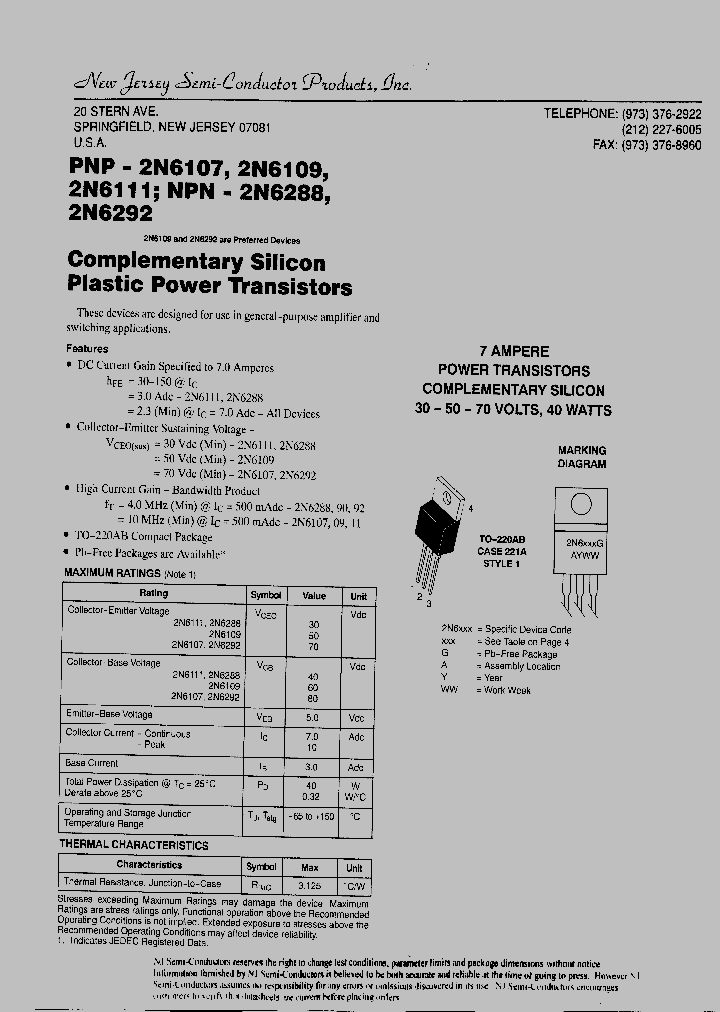 2N6292_8980217.PDF Datasheet