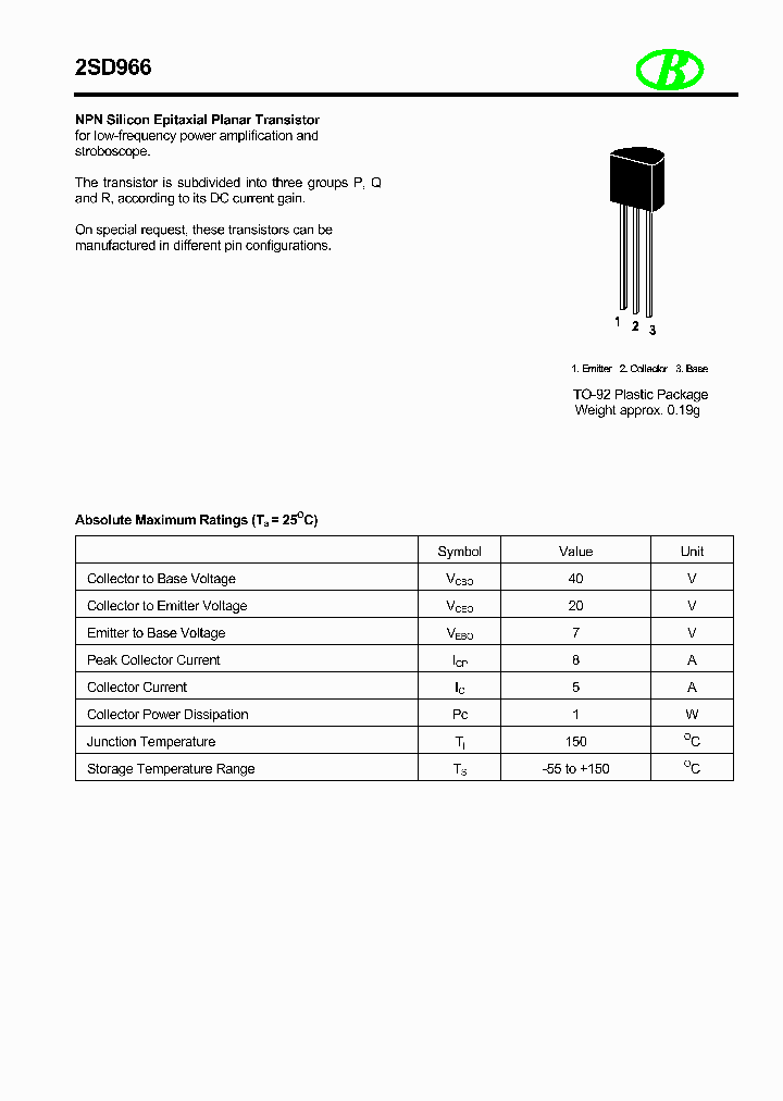 2SD966_8982390.PDF Datasheet