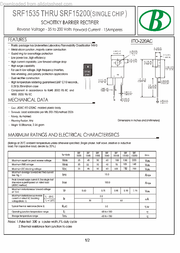 SRF16100-15A-ITO-220AC_8982998.PDF Datasheet