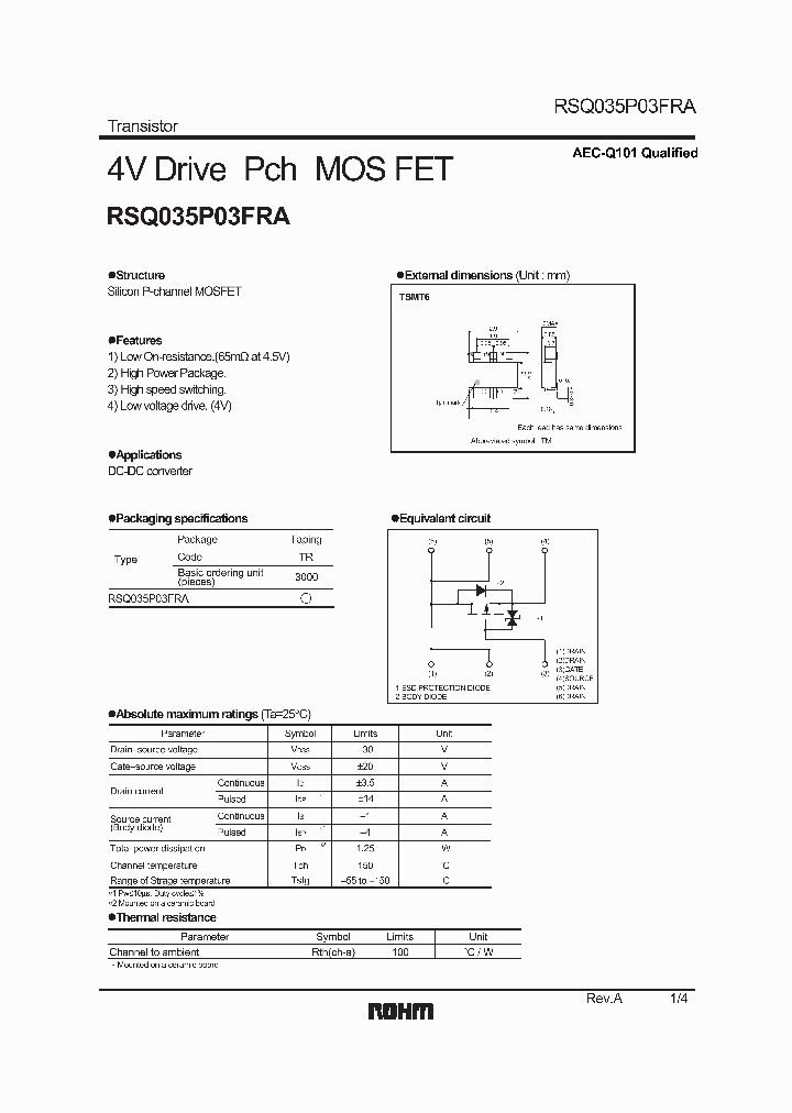 RSQ035P03FRA_8986170.PDF Datasheet