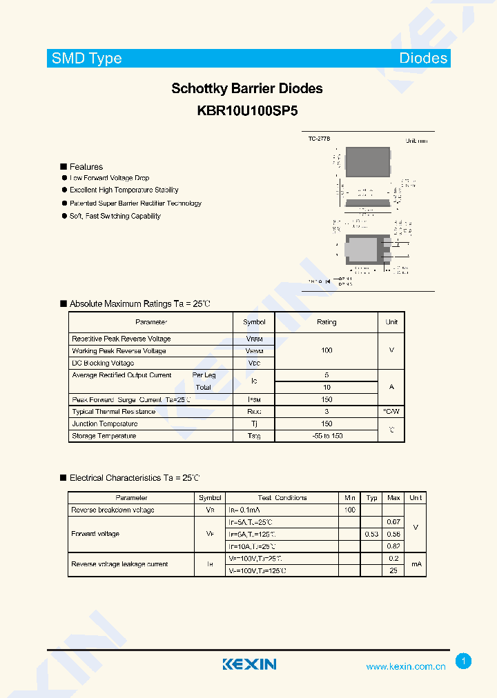 KBR10U100SP5_8987999.PDF Datasheet