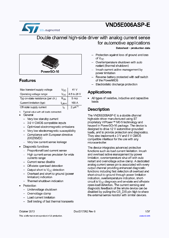 VND5E006ASP-E_8988093.PDF Datasheet