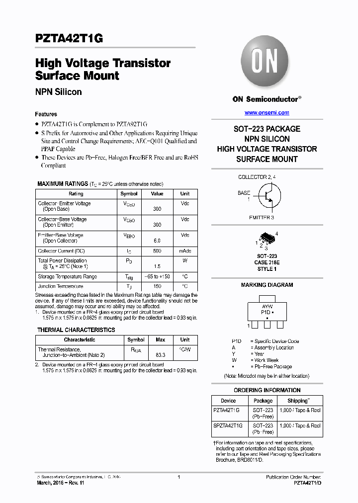 PZTA42T1G-16_8996334.PDF Datasheet