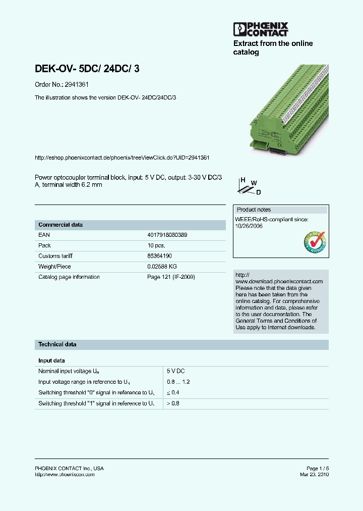 DEK-OV-5DC_9000153.PDF Datasheet