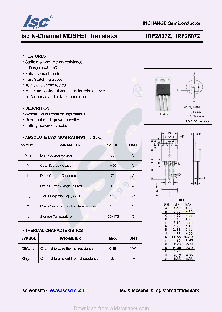 IIRF2807Z_9005516.PDF Datasheet