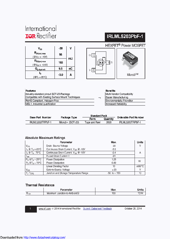 IRLML5203TRPBF-1_9006048.PDF Datasheet