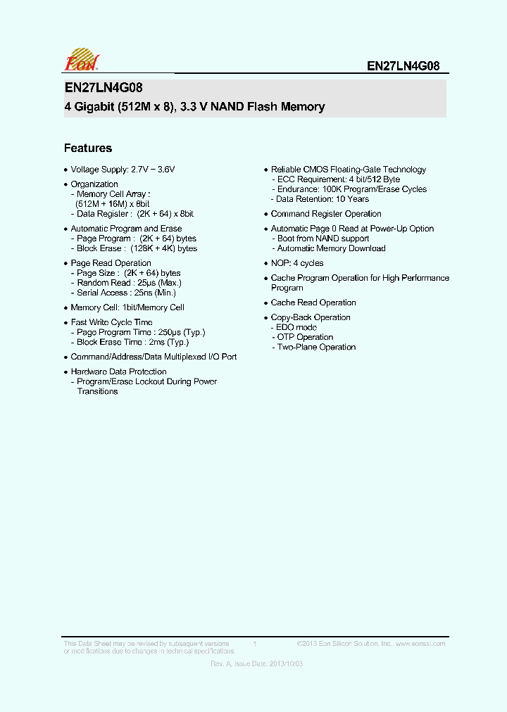 EN27LN4G08_9007559.PDF Datasheet