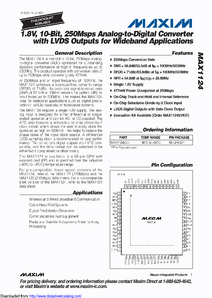 MAX1124EGK-D_9009479.PDF Datasheet