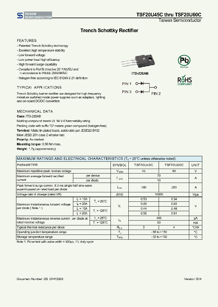 TSF20U45C_9010203.PDF Datasheet