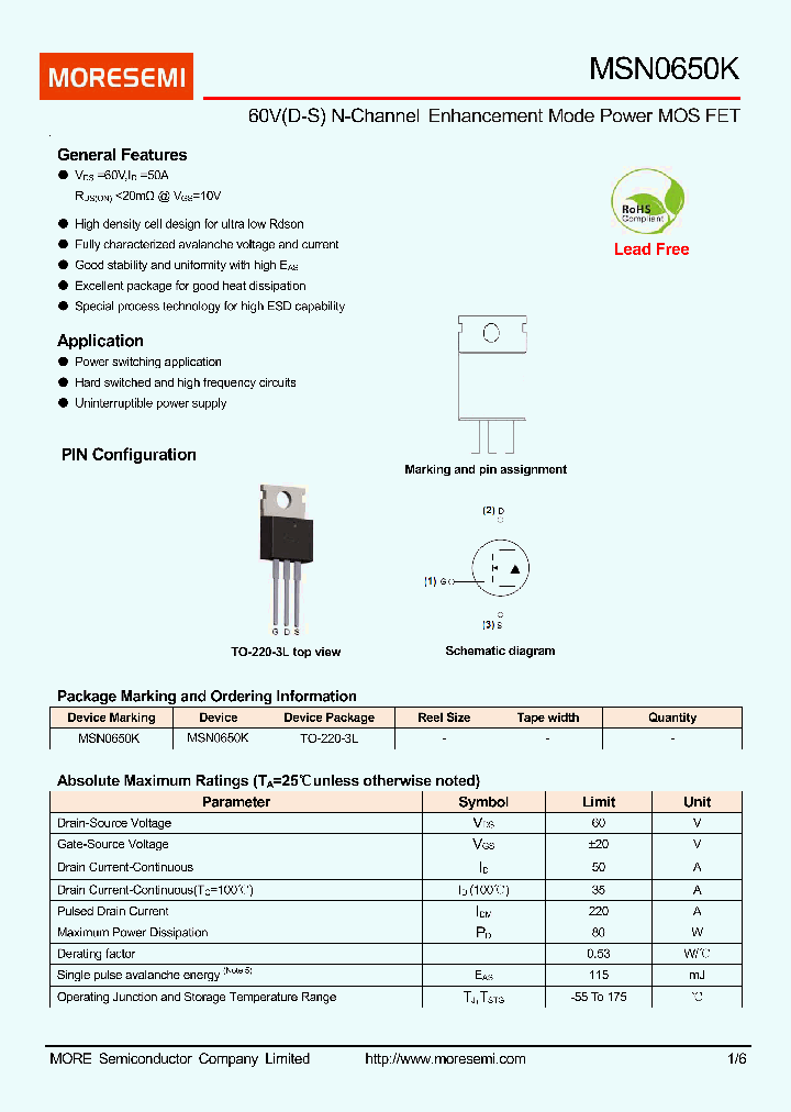 MSN0650K_9013955.PDF Datasheet