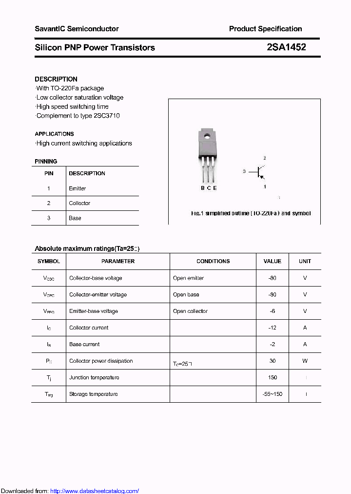 2SA1452_9016987.PDF Datasheet