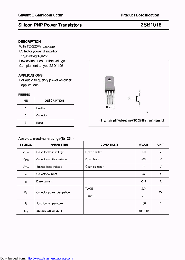 2SB1015_9016990.PDF Datasheet