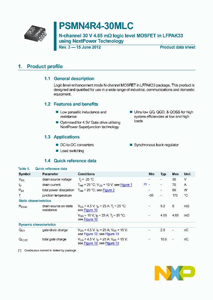 PSMN4R4-30MLC-15_9017076.PDF Datasheet