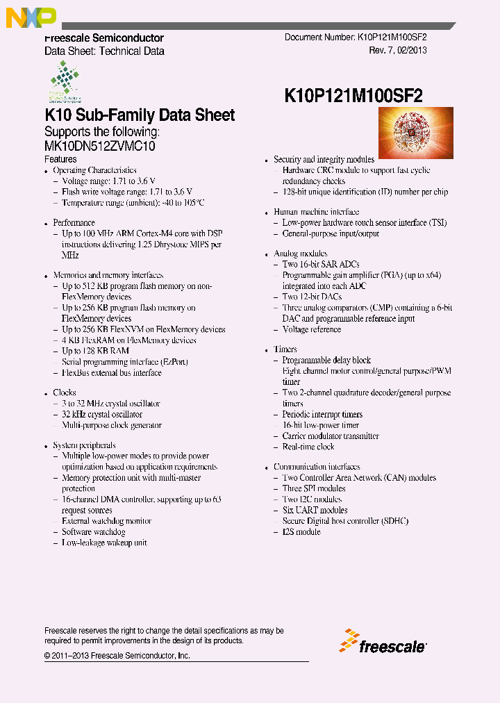 MK10DN512ZVMC10_9017777.PDF Datasheet