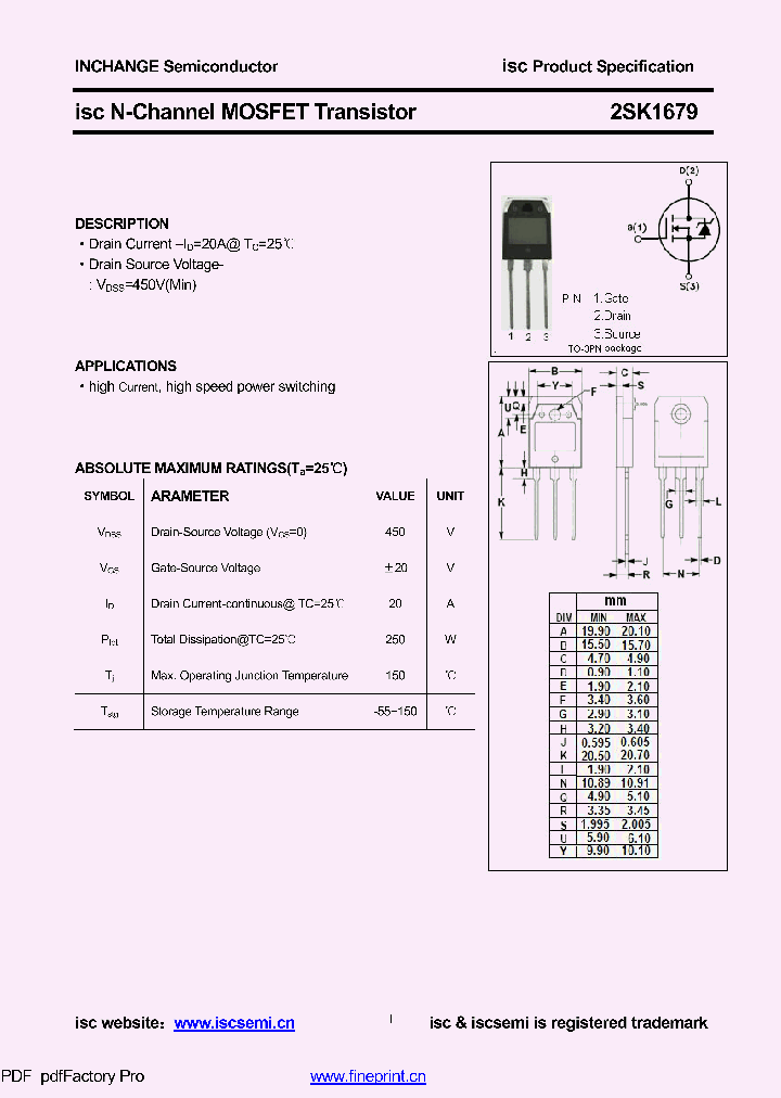 2SK1679_9021453.PDF Datasheet
