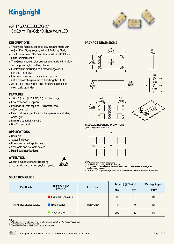 APHF1608SEEQBDZGKC_9022912.PDF Datasheet