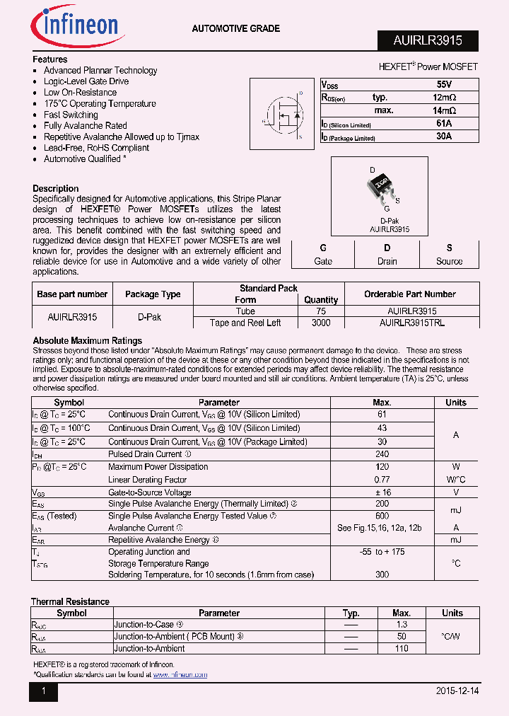 AUIRLR3915_9023421.PDF Datasheet