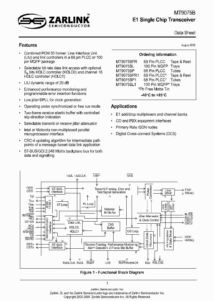 MT9075BPR_9026455.PDF Datasheet