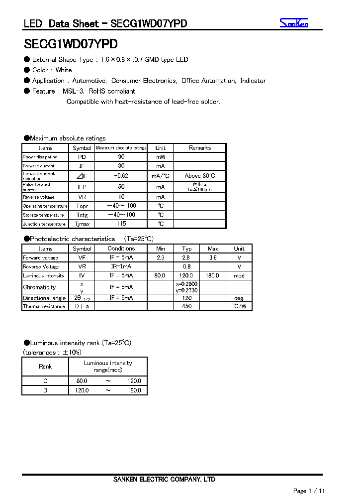 SECG1WD07YPD_9027716.PDF Datasheet