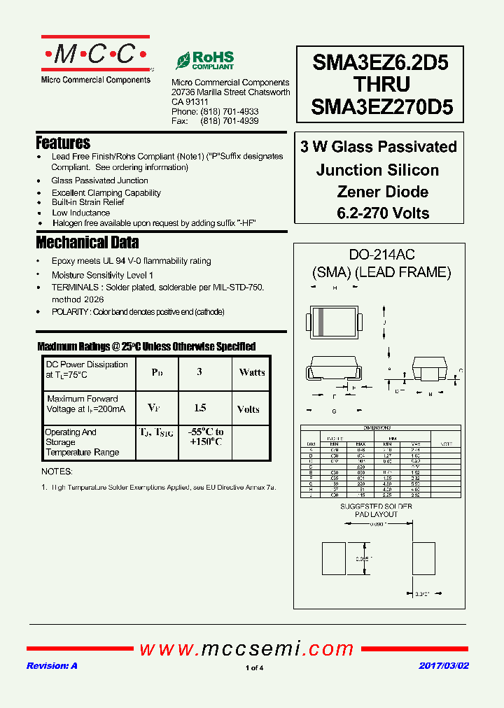 SMA3EZ62D5_9029589.PDF Datasheet