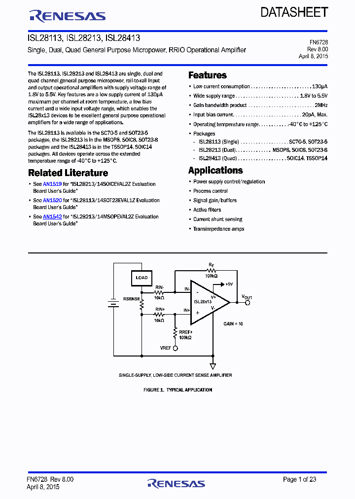 ISL28113SOT23EVAL1Z_9031161.PDF Datasheet