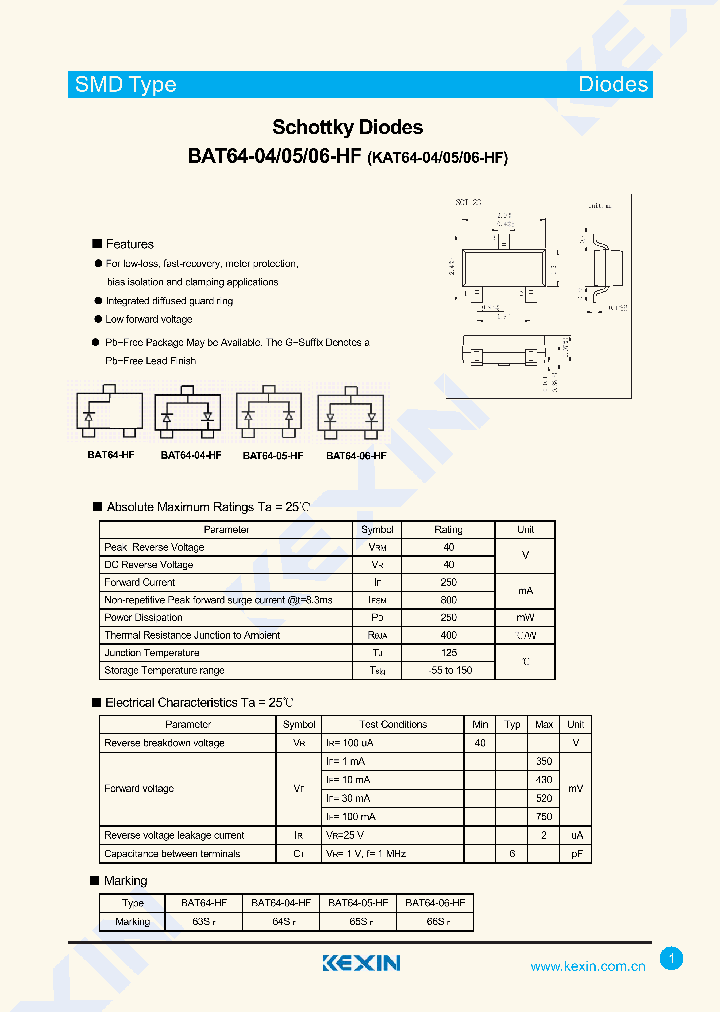BAT64-04-HF_9031310.PDF Datasheet