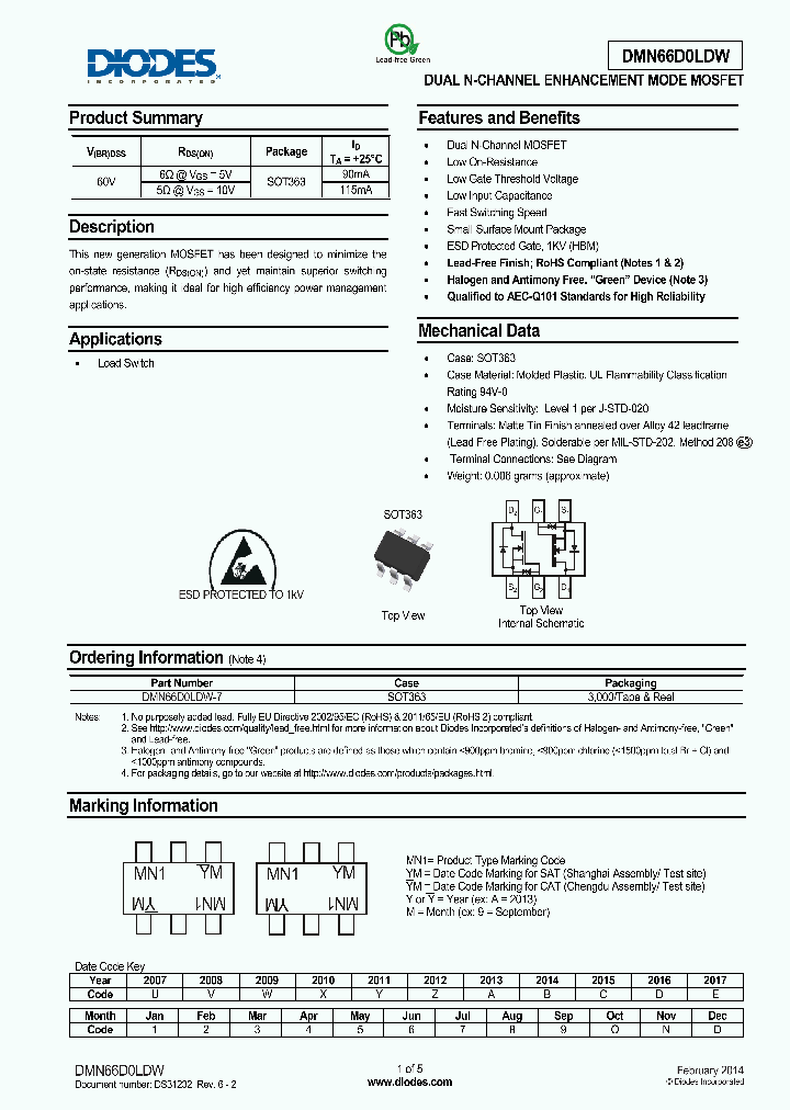 DMN66D0LDW_9032230.PDF Datasheet